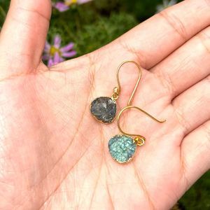 24kย GOLDโFIRE LABRADORITE EARRINGS
